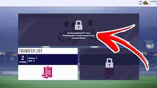 FIFA 18 WEB APP TRANSFER MARKET NOT AVAILABLE *FIX?*