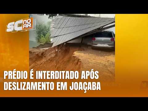Deslizamento em Joaçaba deixa desalojados após fortes chuvas