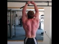 21 year old bodybuilder back posing