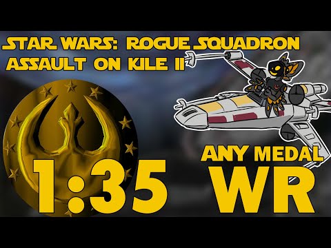 Star Wars: Rogue Squadron 3D | Assault on Kile II Speedrun | Y-Wing | 1:35 (WR)