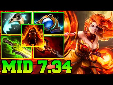 Lina Dota 2 Mid Carry With 20 Kills Build Pro Gameplay Guide 7.34