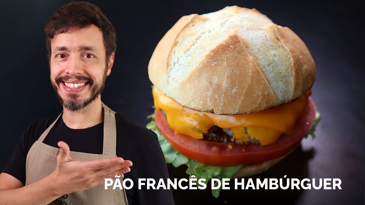 PÃO FRANCÊS DE HAMBÚRGUER: Receita fácil de pão de sal redondo