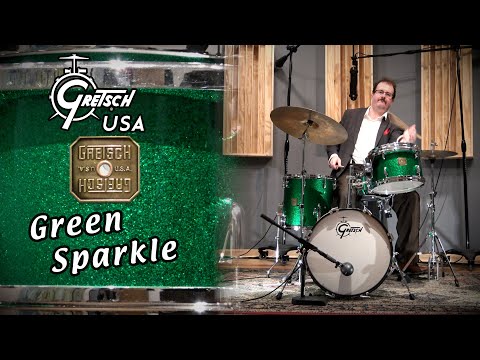 Gretsch 18/12/14" VIDEO 2004 USA Drum Set - Green Sparkle image 19