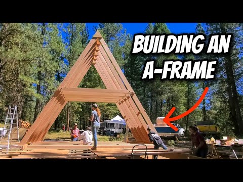 Building an Off-Grid A-frame Cabin - Narrated Construction Video