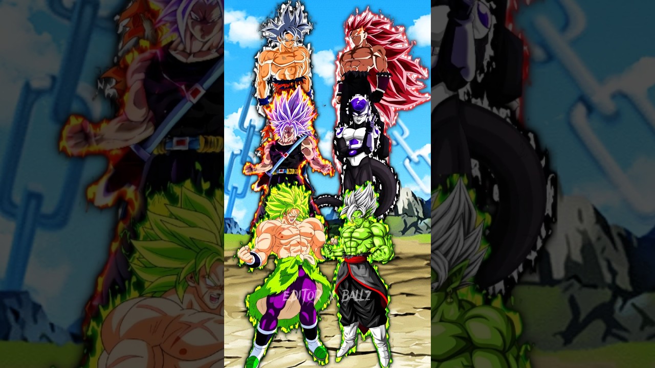 Who is strongest | Goku vs Black Goku | Ultra Trunks vs Frieza | Broly vs Zamasu | #shortvideo