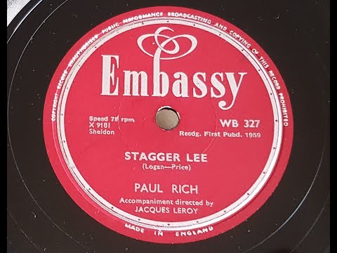 Original versions of Stagger Lee by Paul Rich | SecondHandSongs