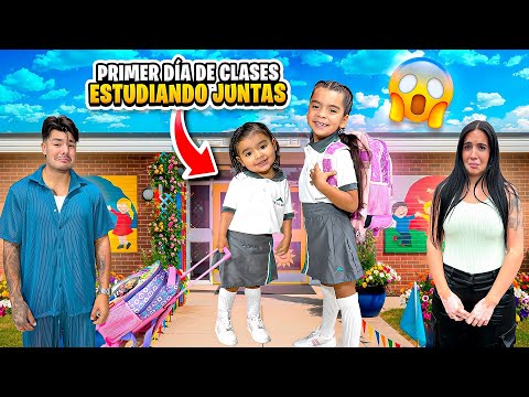 MY DAUGHTERS' FIRST DAY OF SCHOOL AT THE SAME SCHOOL😱🥹
