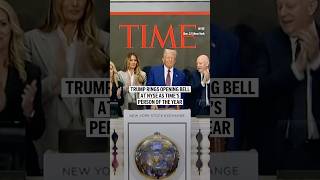 Trump rings opening bell at NYSE as Time’s Person of the Year