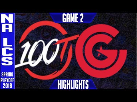 100 vs CG Highlights G2 Playoffs | NA LCS Semi-Final Spring 2018 100 Thieves vs Clutch Gaming Game 2