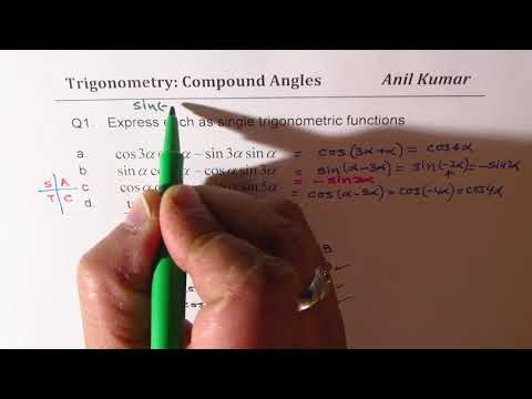 7 Trigonometry of Compound Angle with Formula Sheet n Examples Part 1 MHF4U