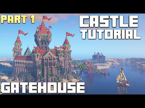 Minecraft Tutorial: How to Build a Castle Block by Block - Part 1 - Gatehouse