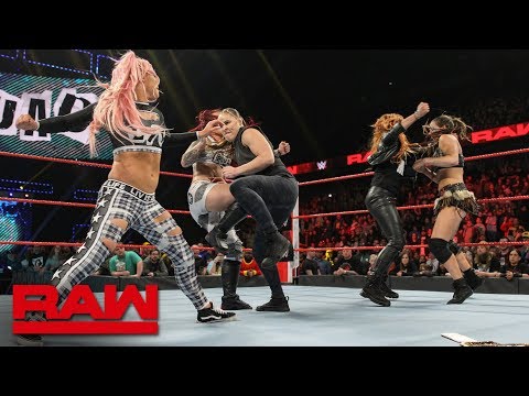 Becky Lynch and Ronda Rousey brawl with The Riott Squad after Raw: Raw Exclusive, Feb. 11, 2019