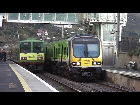 IE 29000 Class DMU and 8520 Class Dart Trains - Killiney Station, Dublin