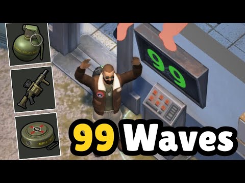 How I Beat 99 Waves With Grenades, Landmines and MGLs !