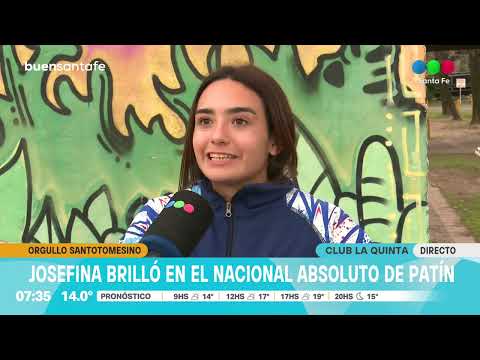 Josefina Sancho, orgullo santotomesino en patín artístico que se destaca a nivel nacional