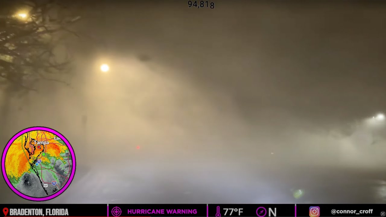 LIVE FROM TAMPA BAY - Major Hurricane Milton Landfall NOW - Live Storm Chasing