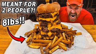 Gronk’s 8lb “Great Divide” Burger Challenge Is Meant for 2-Person Teams!!