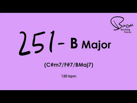 251 B Major Jazz Backing Track - 120 bpm