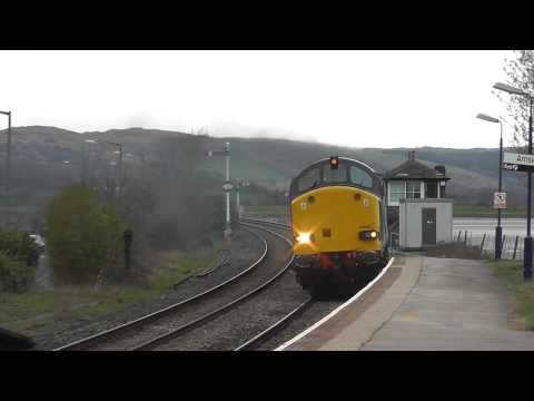 37608/37059 6K73 Sellafield - Crewe Thrash on the flasks 3rd April 2012
