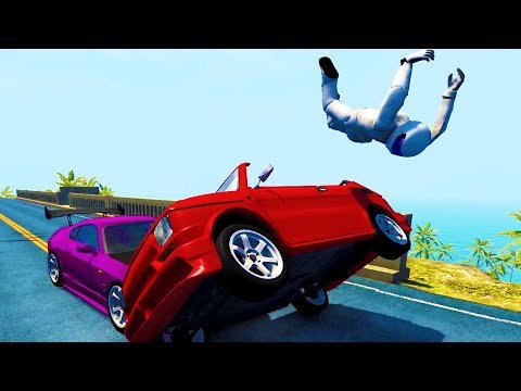 HIGH SPEED CRASHES & EJECTIONS OF CRASH TEST DUMMIES - BeamNG Drive Crash Test Compilation Gameplay