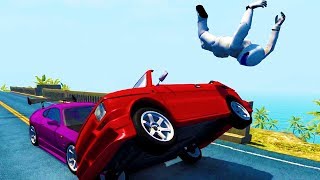 HIGH SPEED CRASHES &amp; EJECTIONS OF CRASH TEST DUMMIES - BeamNG Drive Crash Test Compilation Gameplay