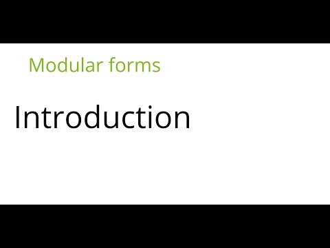 Modular forms: Introduction