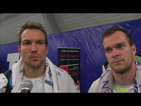 Jan Šátral a Jan Mertl po vítězství v deblu v semifinále Bonver tenisové extraligy 2017