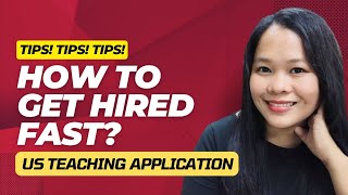 👨‍🏫 💪🏻 ✅ How to GET HIRED as a US TEACHER FAST!/ US APPLICATION TIPS FOR FOREIGN TEACHERS