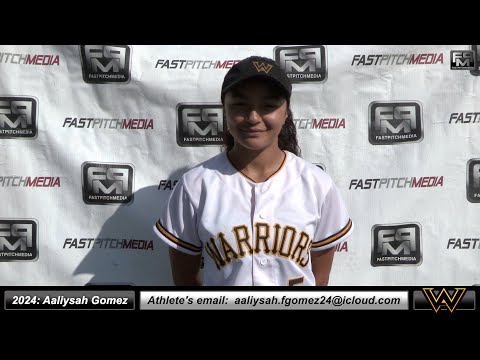 2024 Aaliysah Gomez 3.7 GPA - Athletic Shortstop Softball Recruiting Skills Video - Warrior Academy