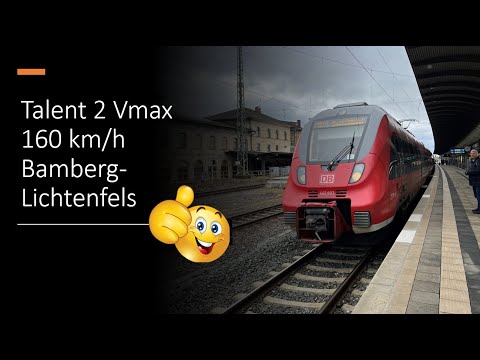 Im Talent 2 Br 442 in der 1.Klasse mit Vmax 160km/h von Bamberg nach Lichtenfels