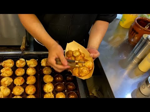 [Takoba] Cómo hacer Takoyaki en una tienda de takoyaki donde no puedes comprar pulpo incluso si subes el precio / Comida callejera japonesa | Cómo hacer Takoyaki [Kamishinjo, Higashiyodogawa-ku, Osaka]