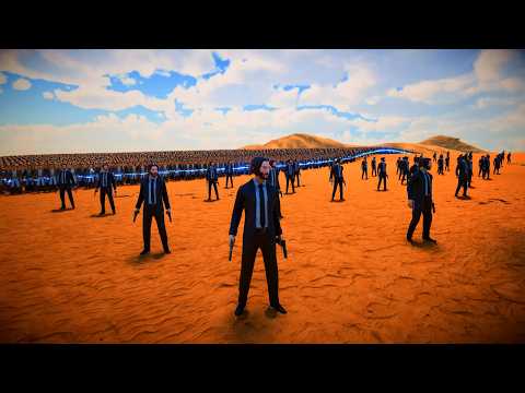 JEDI KNIGHTS, JOHN WICK & NINJAS vs WARHAMMER BLACK ORCS | Ultimate Epic Battle Simulator 2 | UEBS 2