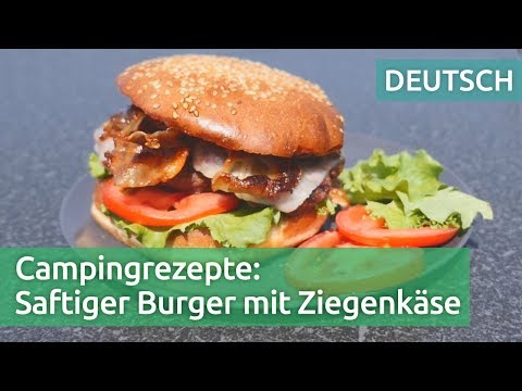 Rezepte für den Campinggrill - Teil 6: Burger mit Ziegenkäse und karamellisierten Zwiebeln