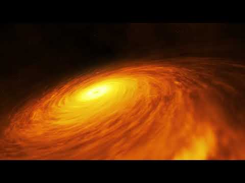 Animation: Spiral Disk around a Black Hole