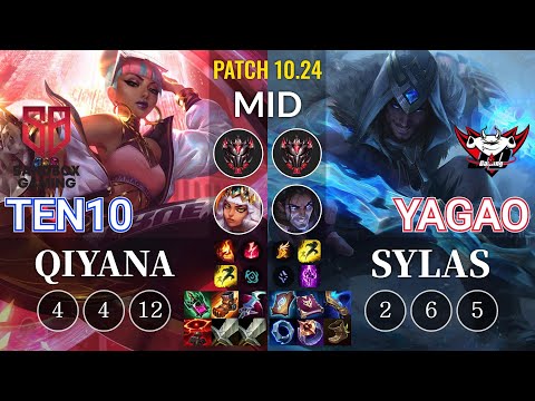 SB Ten10 Qiyana vs JDG Yagao Sylas Mid - KR Patch 10.24