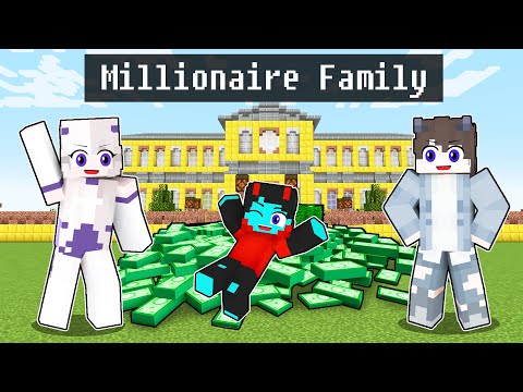 PepeSan TV - Adopted By MILLIONAIRE FAMILY in Minecraft!