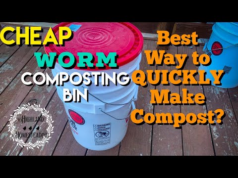 Easy, INEXPENSIVE Worm Composting! DIY Vermicomposting Bin