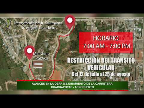 Nuevos avances en la obra Mejoramiento de la carretera Chachapoyas - Aeropuerto, video de YouTube