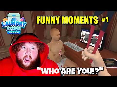 1 Hour of CaseOh Playing Laundry Store! (Funny Moment) #1