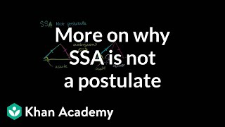 More on why SSA is not a postulate