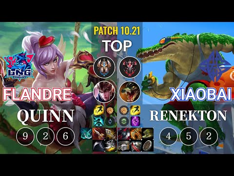 LNG Flandre Quinn vs ES Xiaobai Renekton Top - KR Patch 10.21