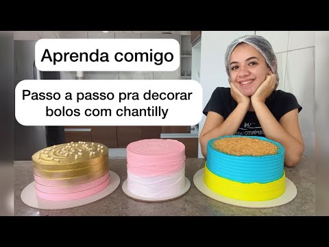 Passo a passo pra decorar bolos com chantilly 😍