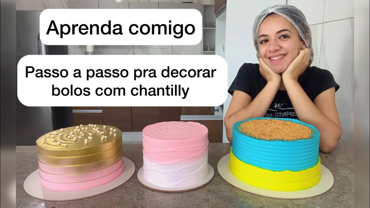 Passo a passo pra decorar bolos com chantilly 😍