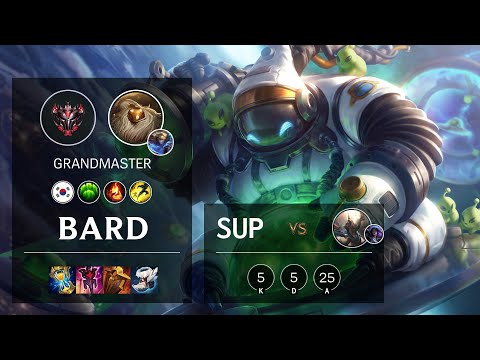 Bard Support vs Pantheon - KR Grandmaster Patch 10.25b