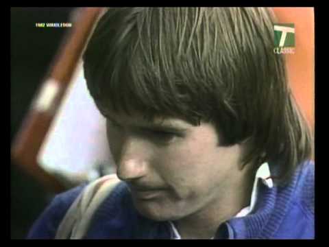 Bud 'Mr Tennis' Collins interviews Connors   Wimbledon Final 1982