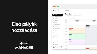 Első pályák hozzáadása