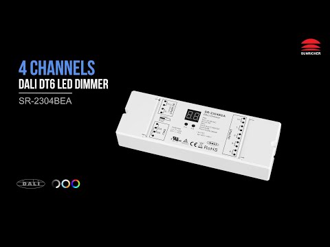 LED Димер SR-2304BEA DALI 12-36 вольт 4 канала по 8.0 А SUNRICHER 5447 - фото 1 - id-p1929889410