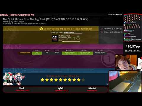 WubWoofWolf getting #1 on Big Black w/HDHR 97.86% 1319/1337x | Liveplay w/Chat!