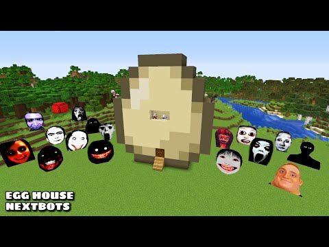 SURVIVAL EGG HOUSE WITH 100 NEXTBOTS in Minecraft - Gameplay - Coffin Meme