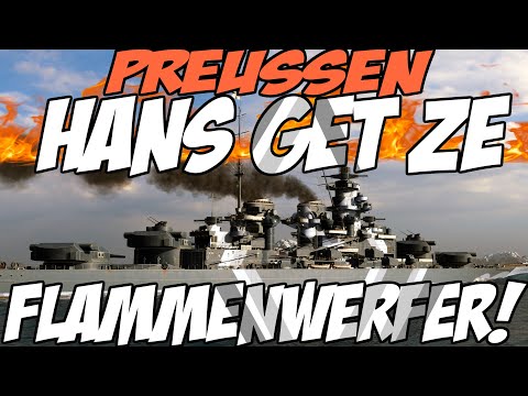 PREUSSEN - NEW German Battleship first 300+ WOWS